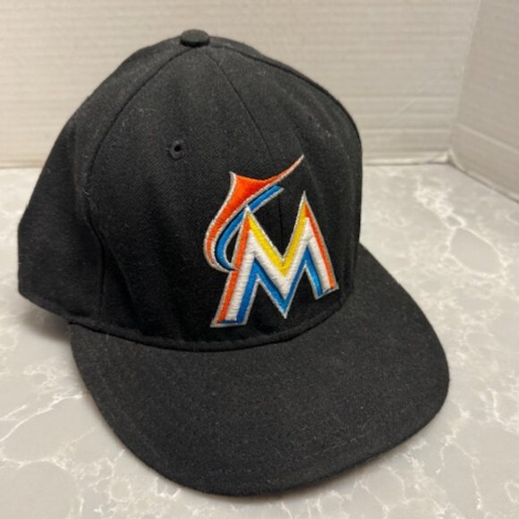 Miami Marlins New Era 7 1/2 size fitted hat - Picture 1 of 7